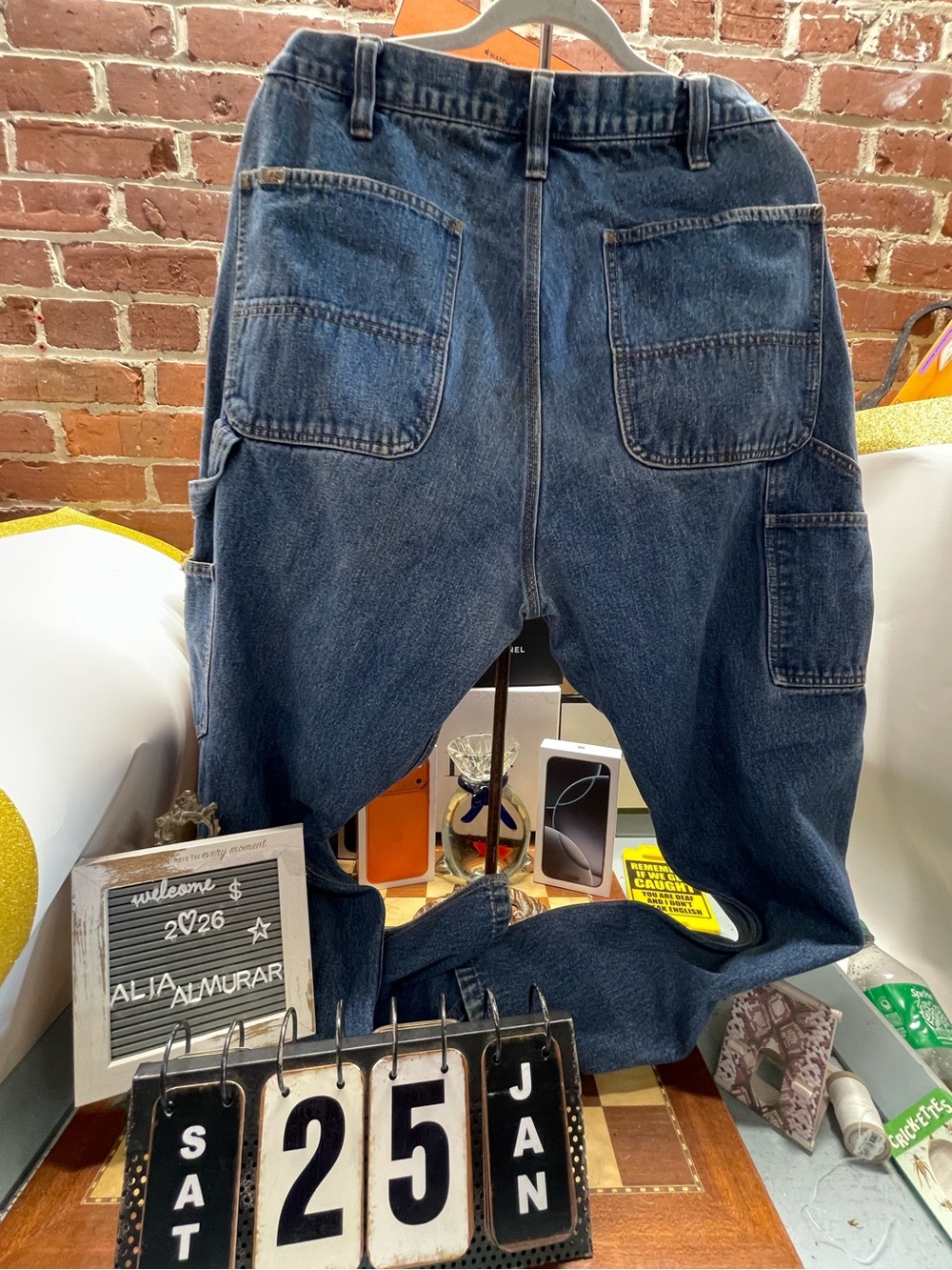 Dark Blue Denim Carpenter Jeans